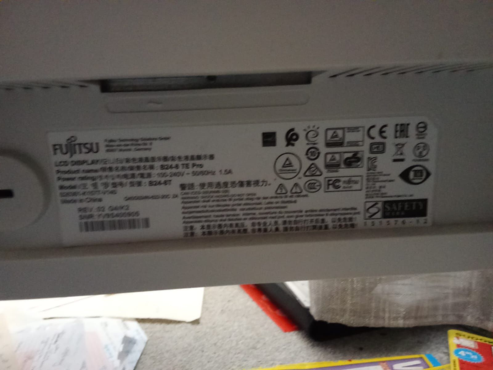 Monitor Fujitsu B24-8 TE Pro – 24 cale –używany sprawny