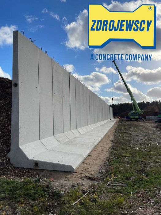 Mur Oporowy 5Metrów Elki betonowe zasieki Ściana oporowa
