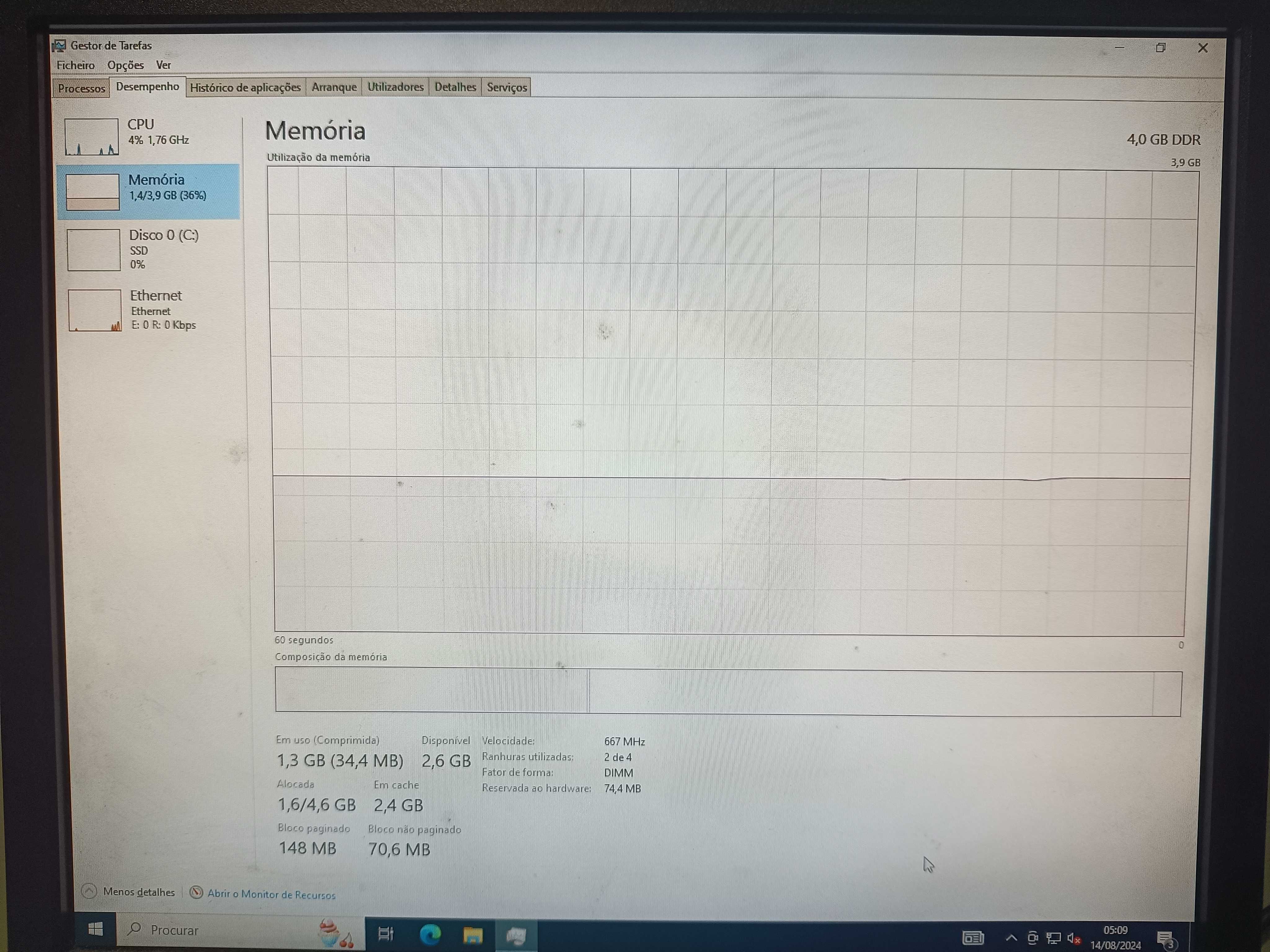 Computador DELL OPTIPLEX 745 com monitor e acessórios