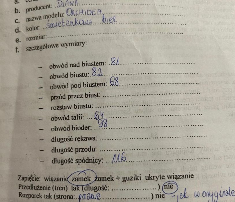 Suknia ślubna Diana orchidea