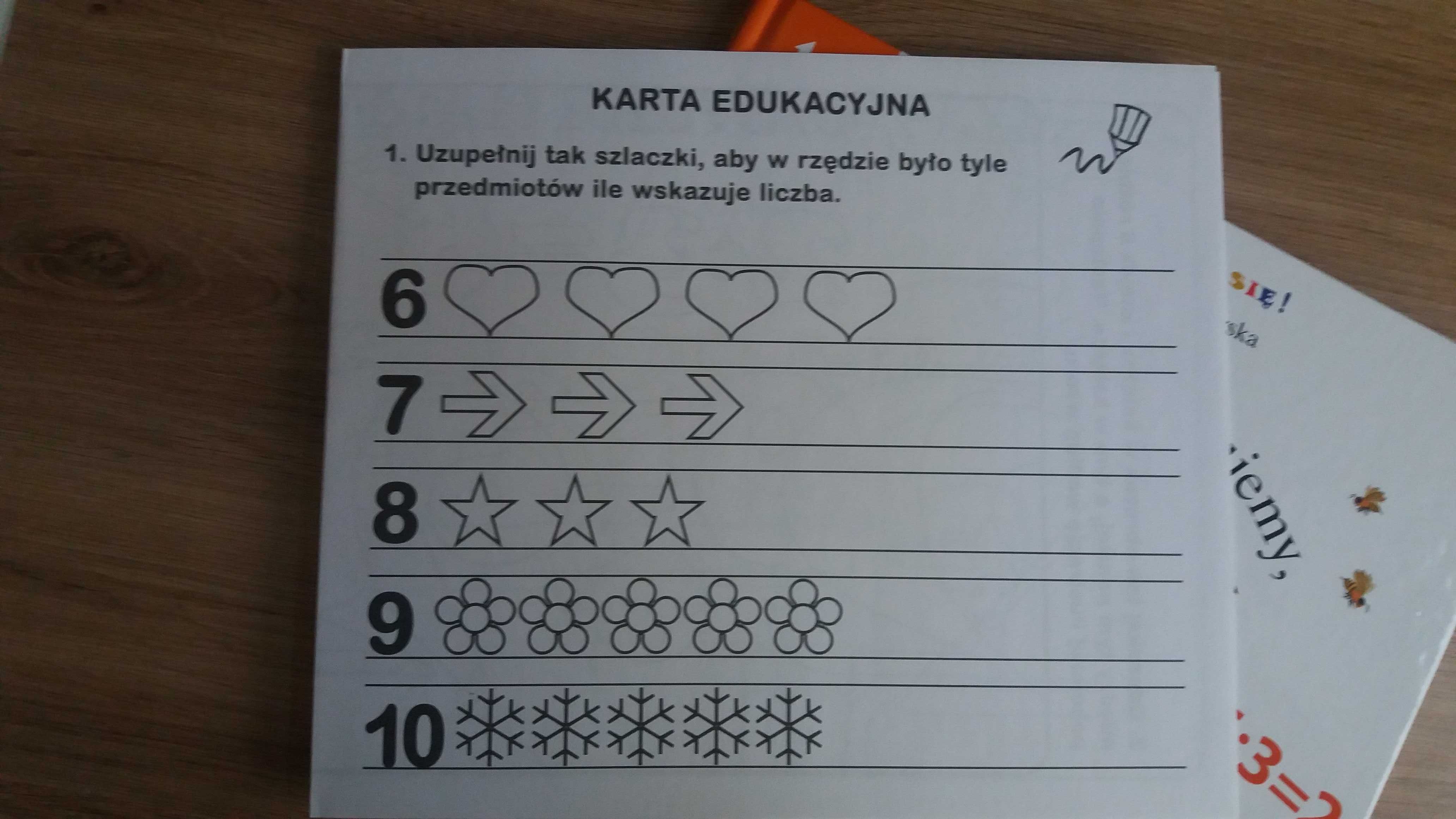 ABC uczę się 11szt Działania cyfry jak NOWE książki + karty edukacyjne