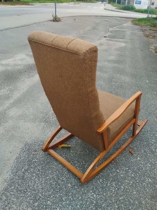 Fotel bujany vintage lata 70 design
