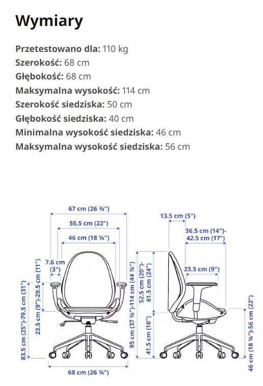 Krzesło biurowe z podłokietnikami, Gunnared beżowy/biały IKEA