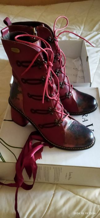 Жіночі ботильйони, черевики Laura Vita EVCAO 01 Червоні 38 (39 EU)