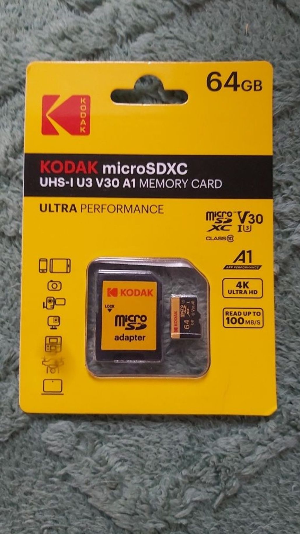 Kodak Karta Pamięci 64GB Nowa Adapter Micro SD Memory Card