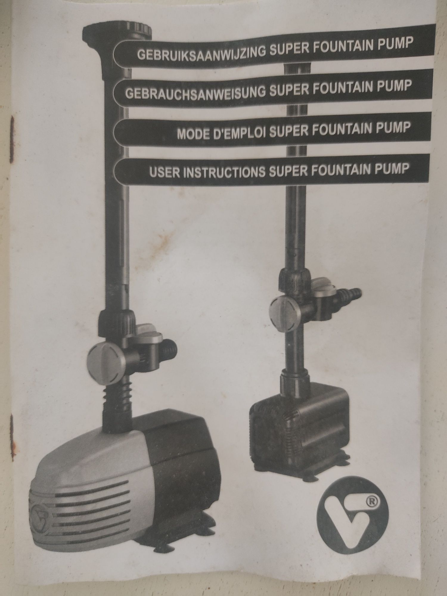 Bomba/repuxo para lago ou fonte