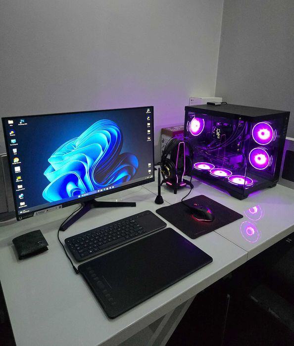 Zestaw Gaming Ryzen 7/32GB/512GB/RTX 4060 8GB/Win11/iiyama 27 jak nowy