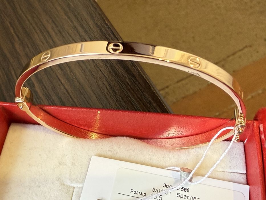 Золотой браслет Cartier 585 проба акция