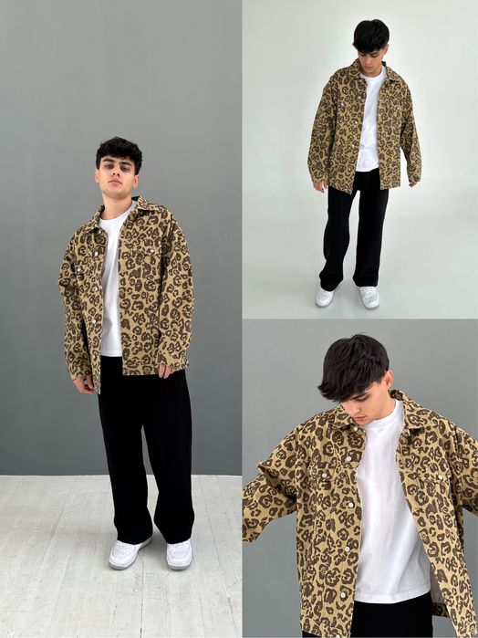 Рубашка оверсайз Лео принт. ЗНИЖКА -50%