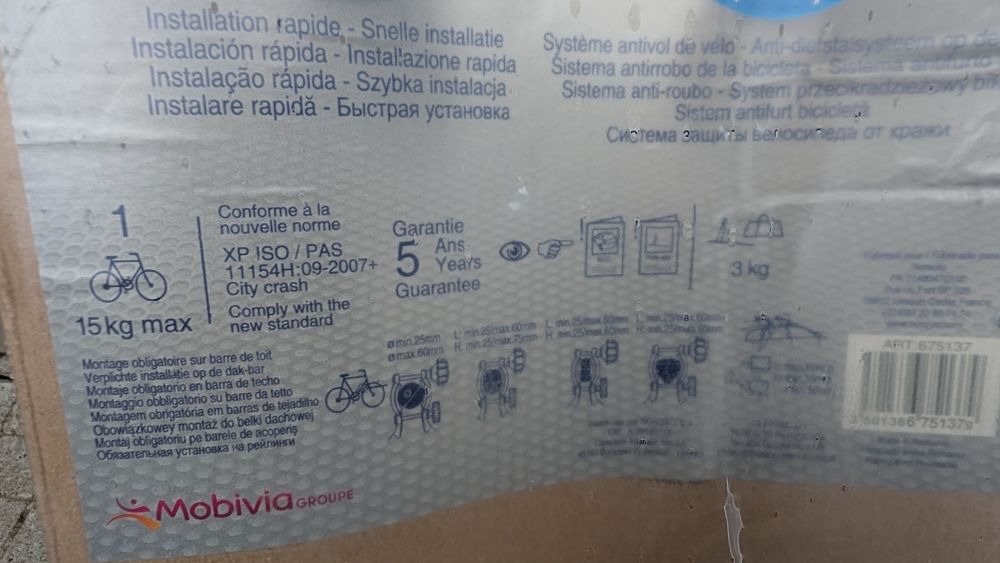 Suporte bicicleta Norauto Vertik 145