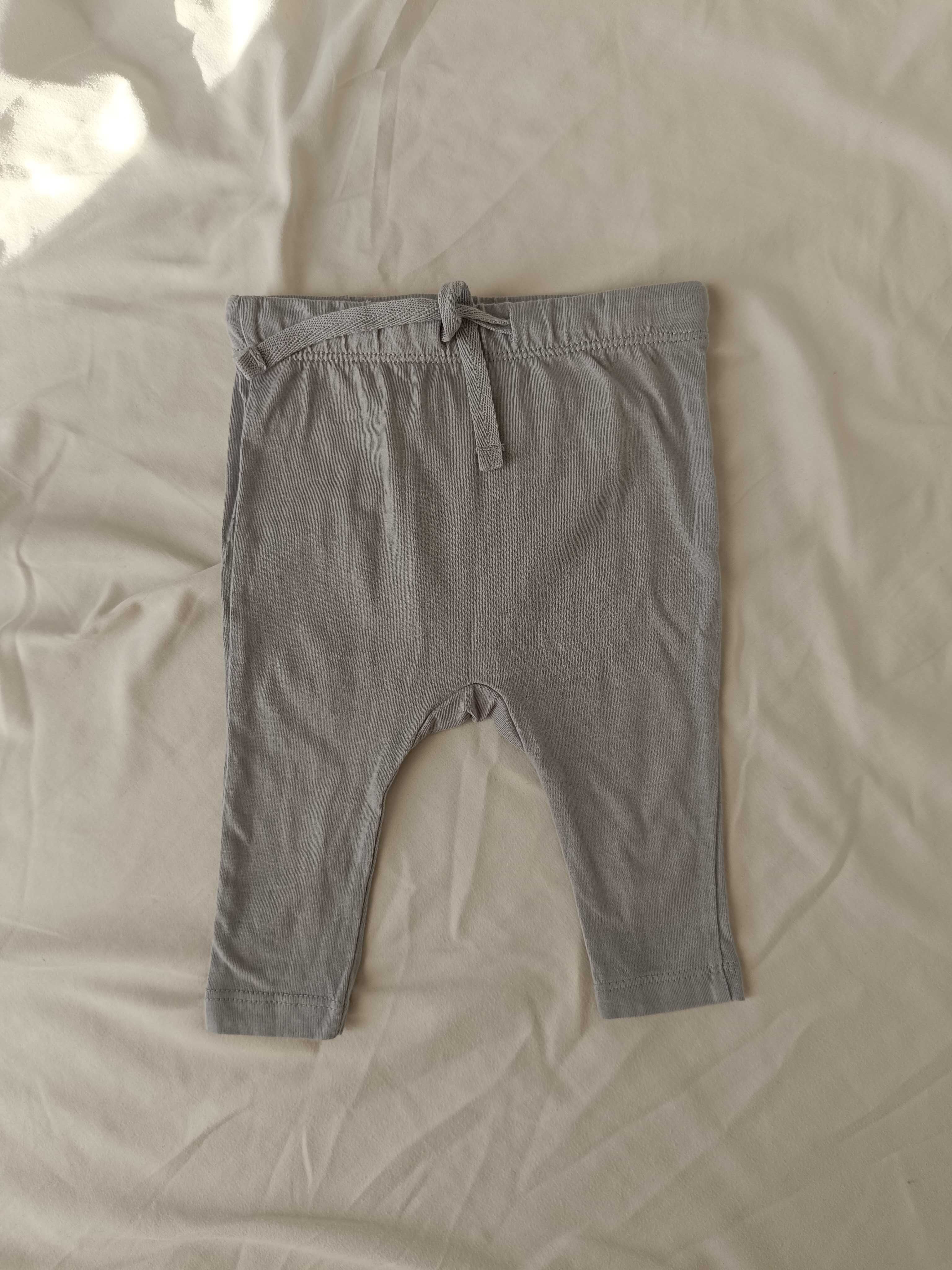 Szare legginsy dresy niemowlęce H&M 62