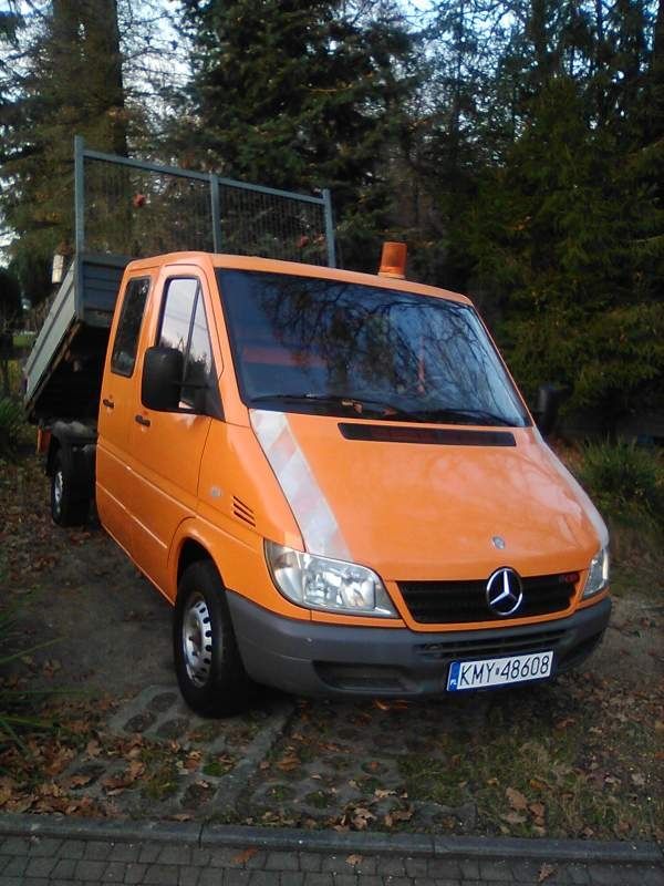 Mercedes Sprinter kiper 3 str wywrot wywrotka doka brygadowy 6 osobowy