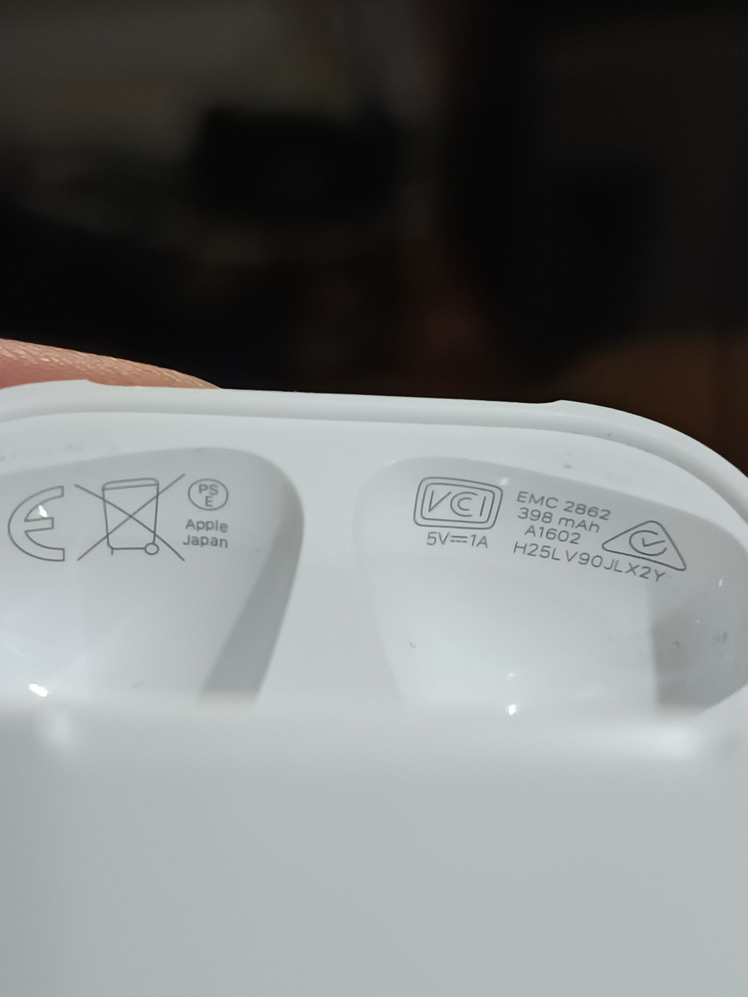 Apenas caixa de Apple AirPods 2nd gen A1602 EMC 2862