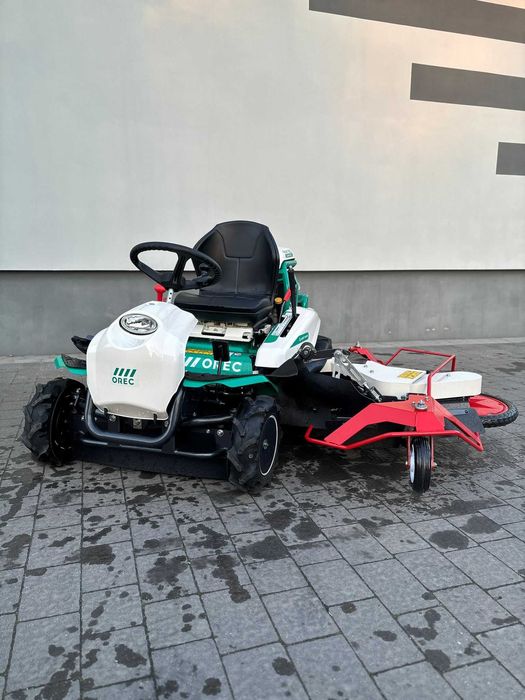 Rider Husqvarna P 525DX z kosiarką bijak. Muthing FM160 + OREC RMK180