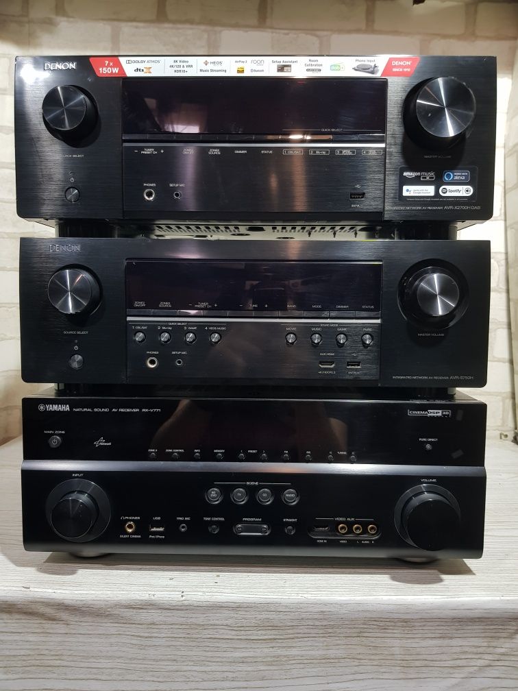 Ресивери DENON AVR S750H/AVR X2700, YAMAHA RX-V771A, б/у з Німеччини