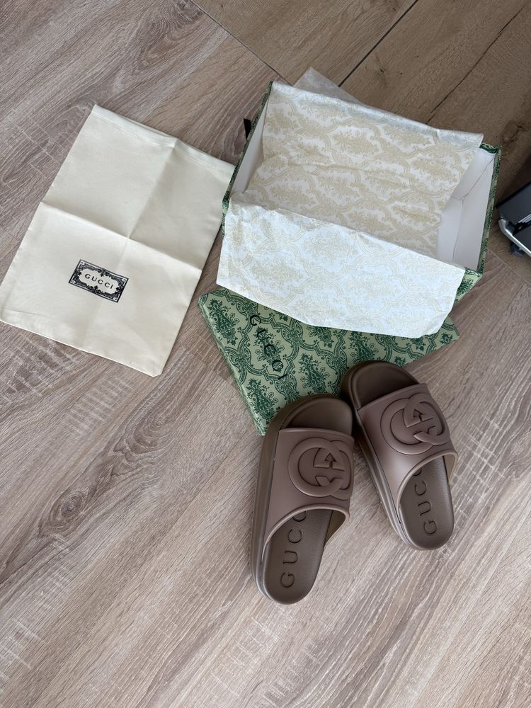 Klapki GG Gucci Sandały Platforma Platform