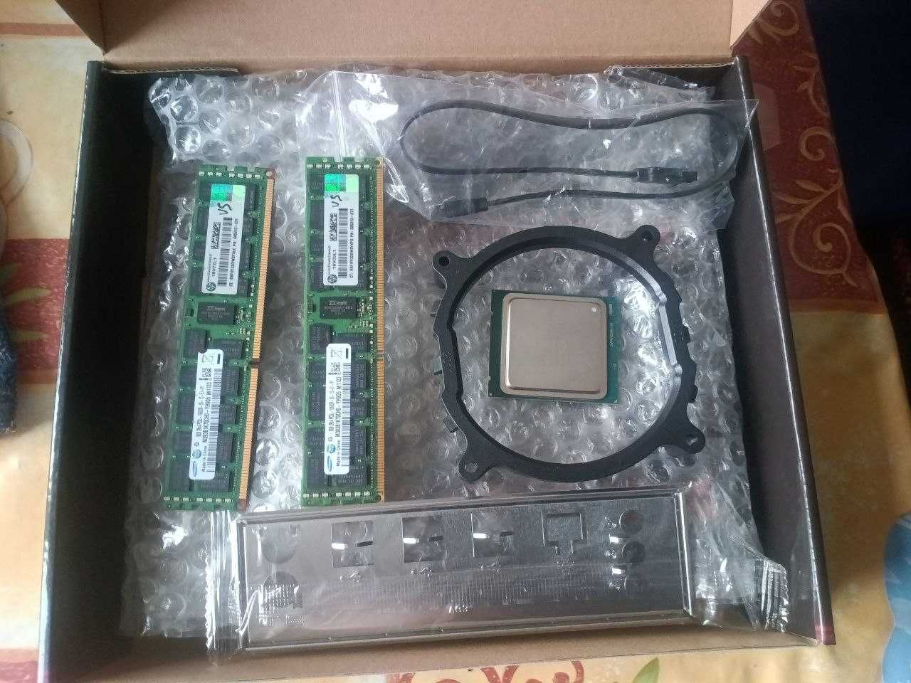 комплект X79 VG2 + Intel Xeon E5 2650v2 + 16-32 гб LGA2011 ( кулер )