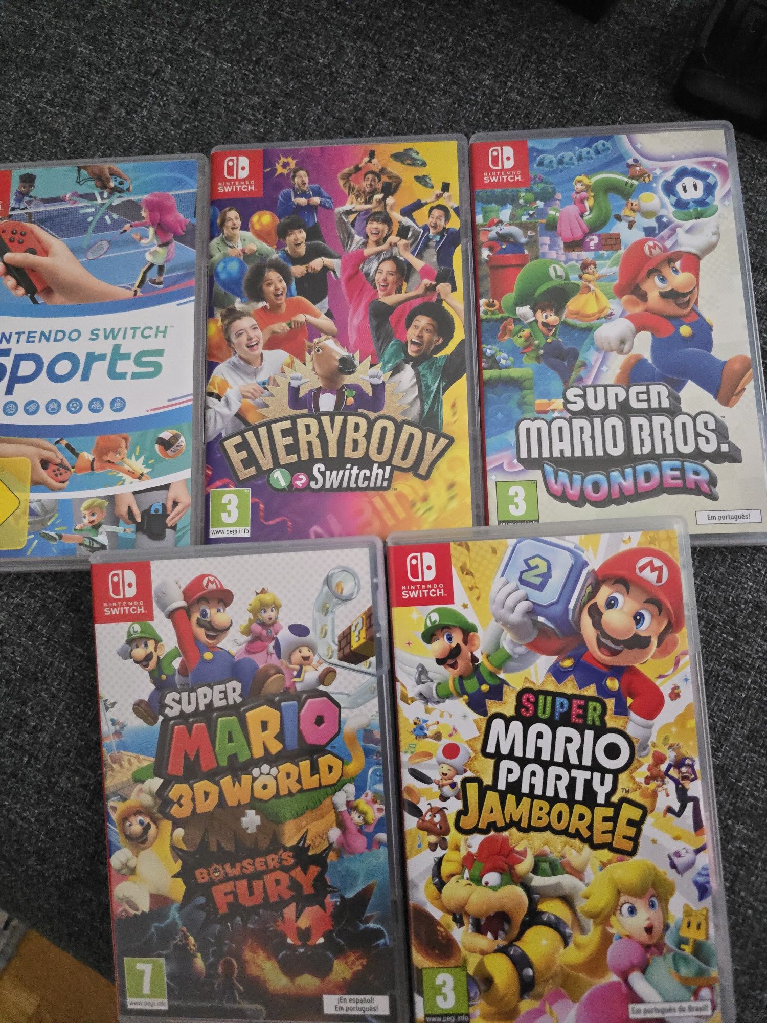 Nintendo switch com 4 joy-cons + acessórios + 5 jogos - impecável