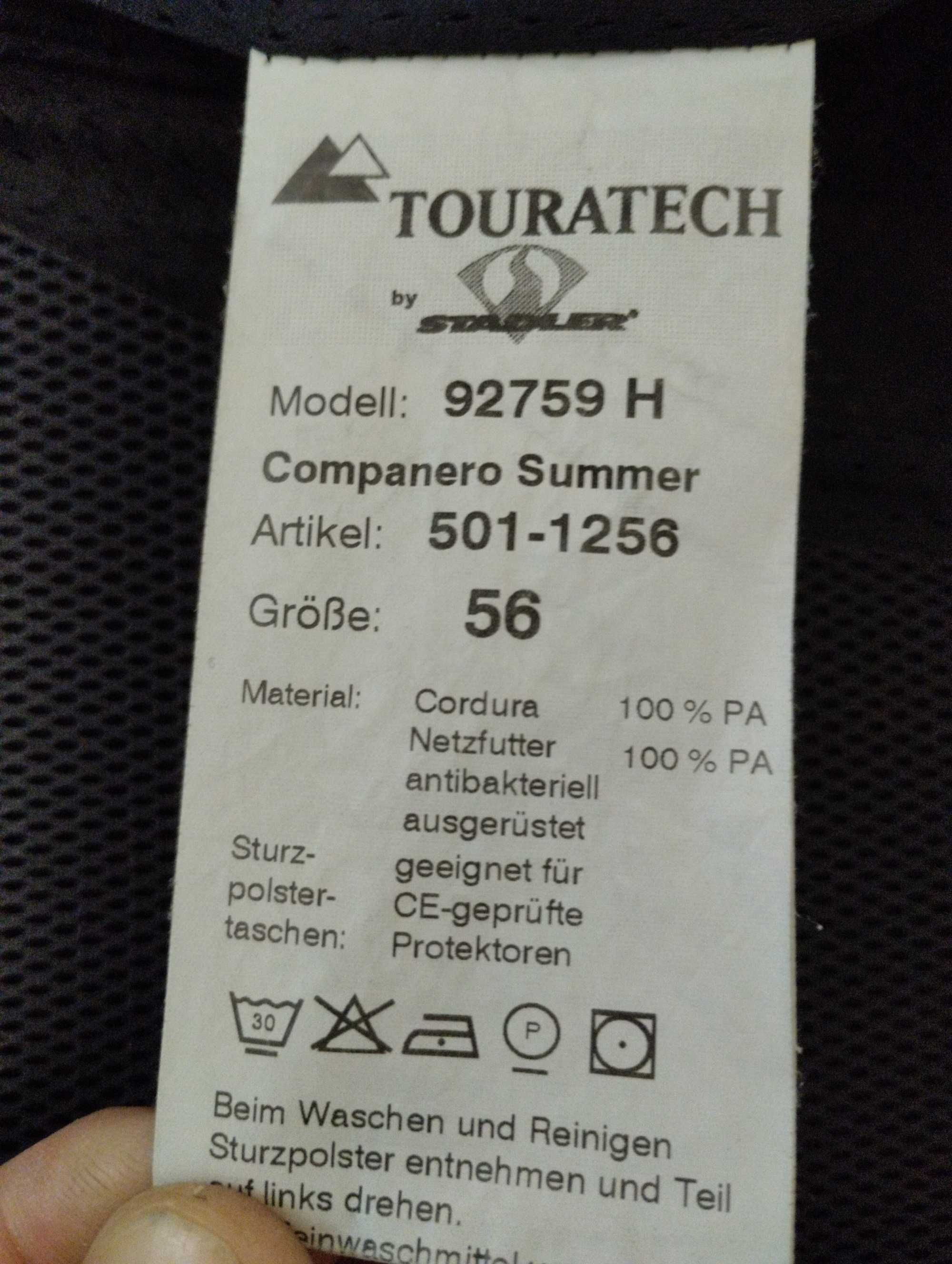 Touratech Companero Summer + All Weather kombinezon rozm 56 stan super