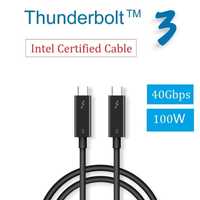 70см. Кабель Thunderbolt 3 to Thunderbolt 3 (40Gbs, 100W, 6K/60Hz)