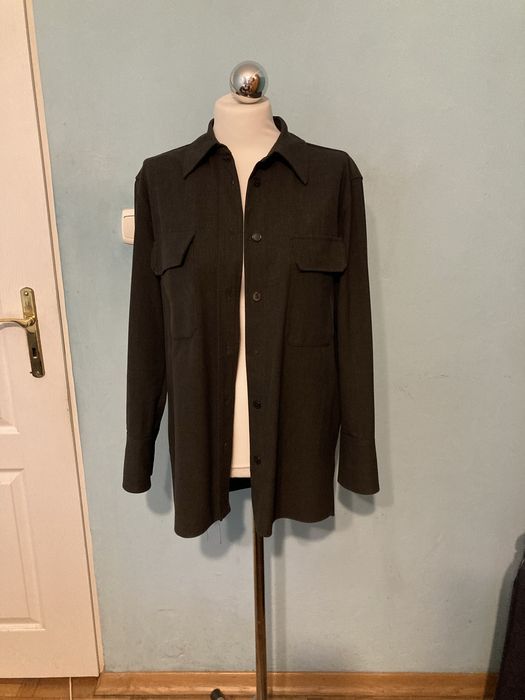 Zara koszula luźna, przedłużana w kolorze grafitowym  roz. S