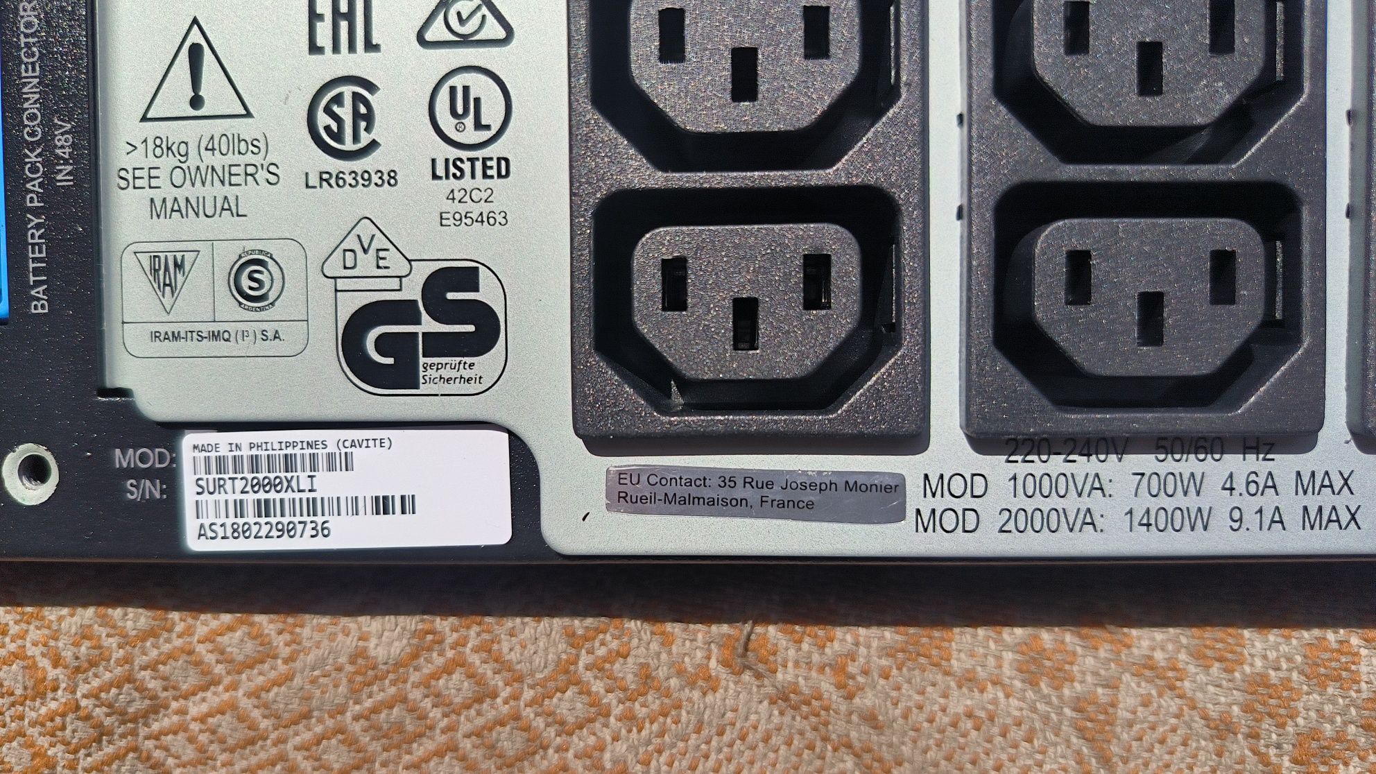 Бесперебійники APC Smart-UPS RT 2000  SURT2000XLI нові