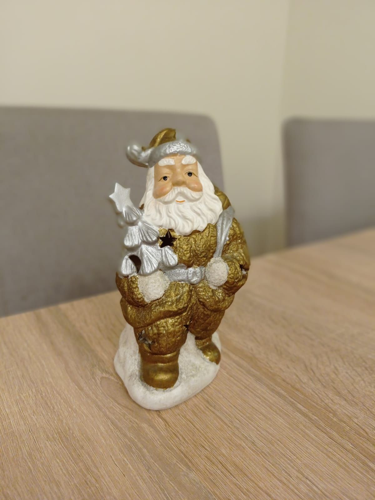 Ceramiczna figurka lampion, boże Narodzenie