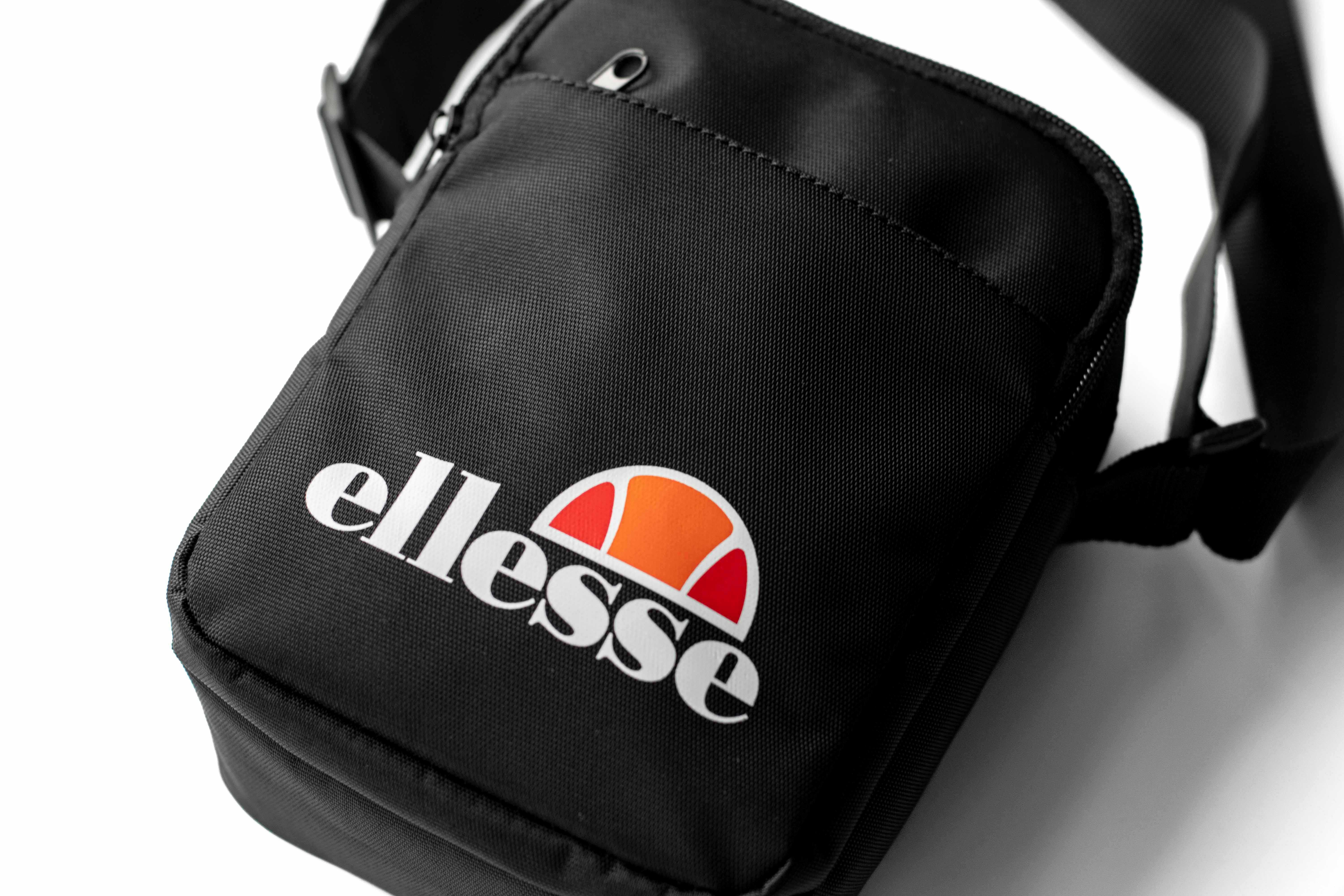 сумка мессенджер через плечо Ellesse черная молодежная барсетка