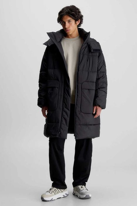 Куртка-пуховик calvin klein (ck long puffer jacket over)c америки xl