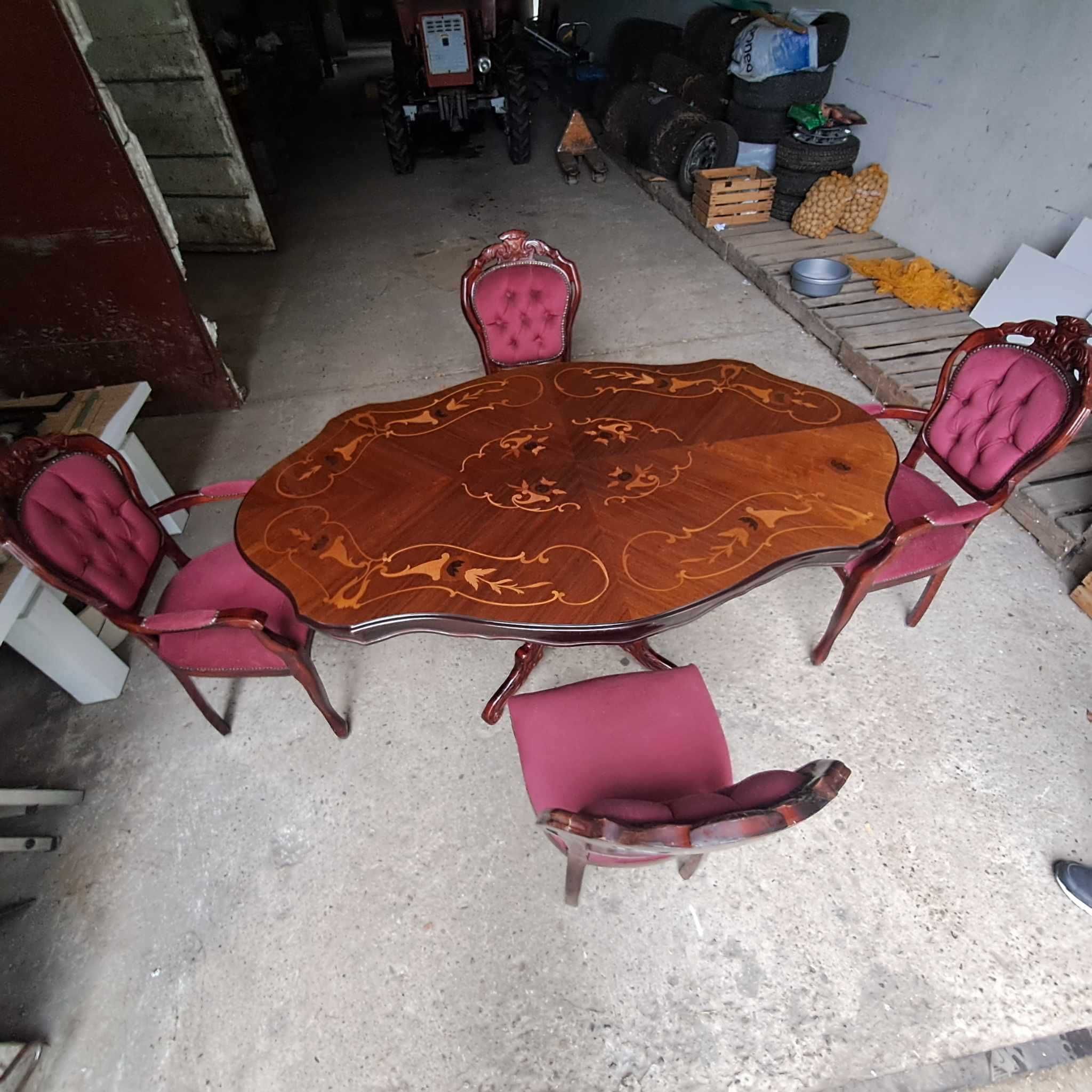 Stół i cztery krzesła styl włoski