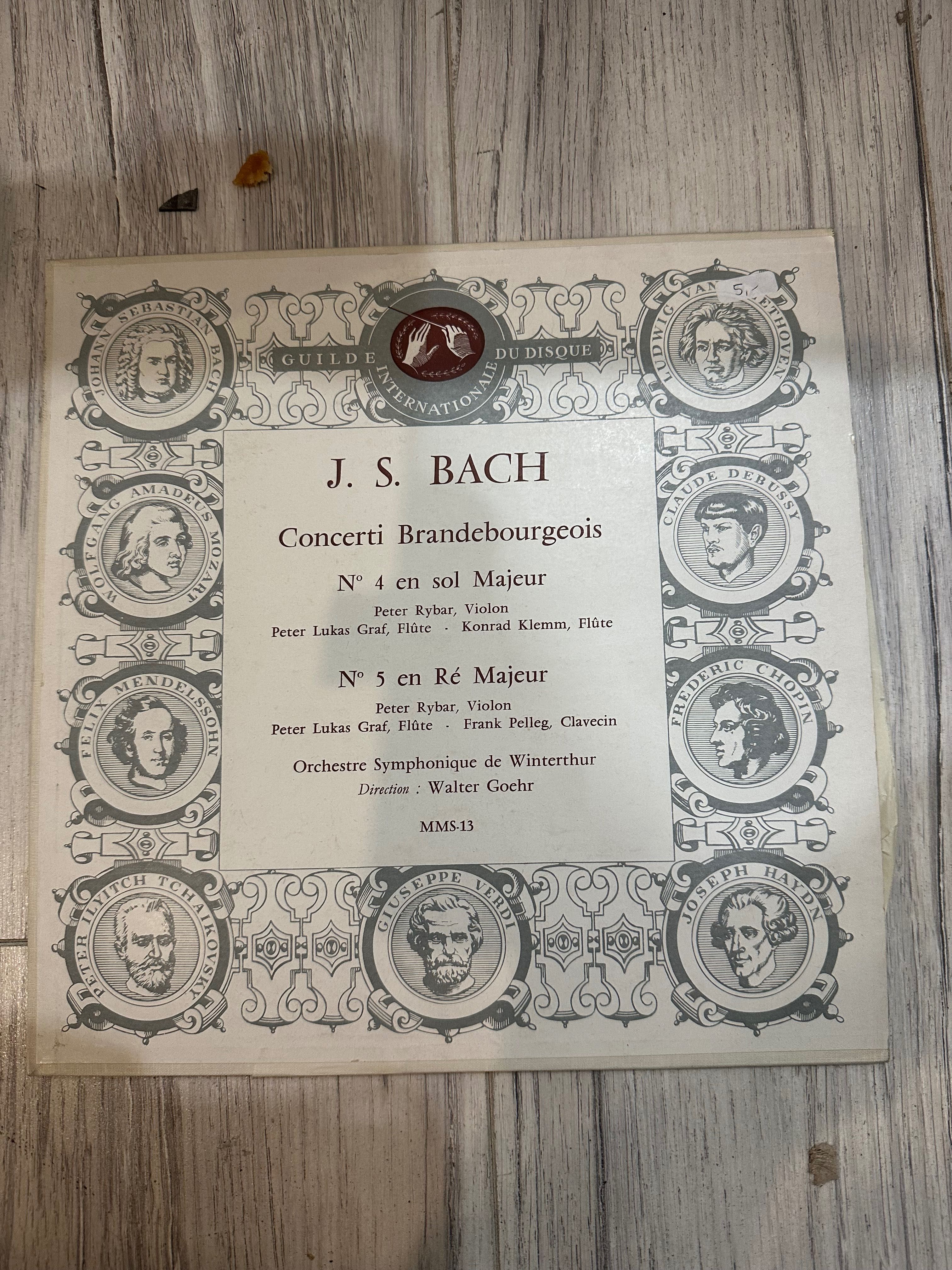 Winyl 10” J. S. Bach - Concerti Brandebourgeois No. 4 en sol Majeur