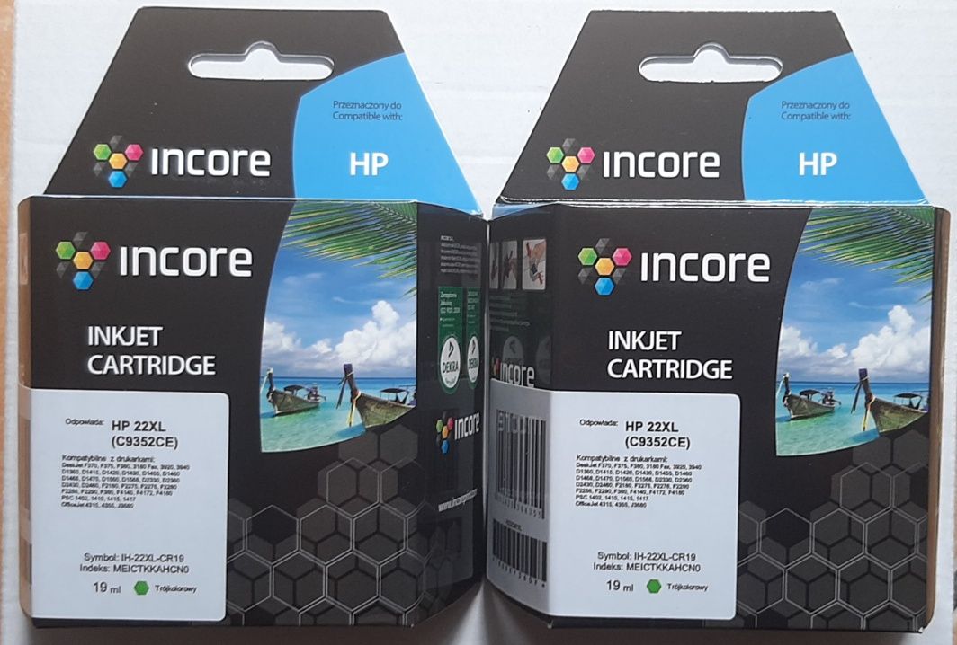 Tusz Incore inkjet HP 22XL