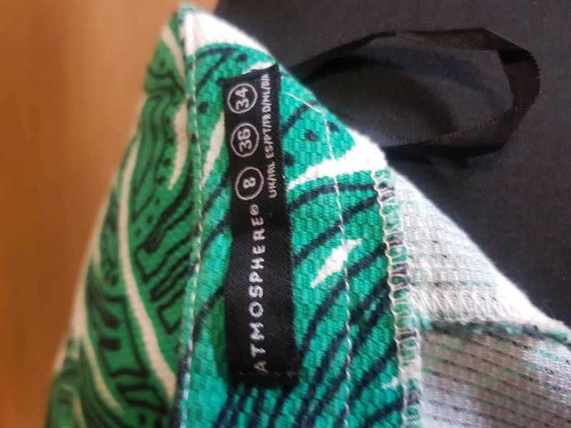 Spódniczka w palmy monstera rozm. XS-S bawełna