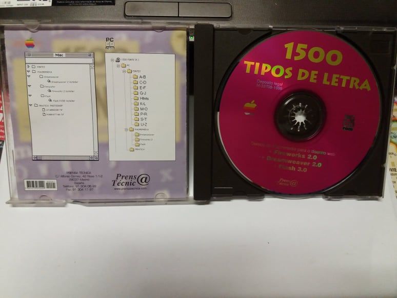 CD-ROM Desenho gráfico - 1500 tipos de letra