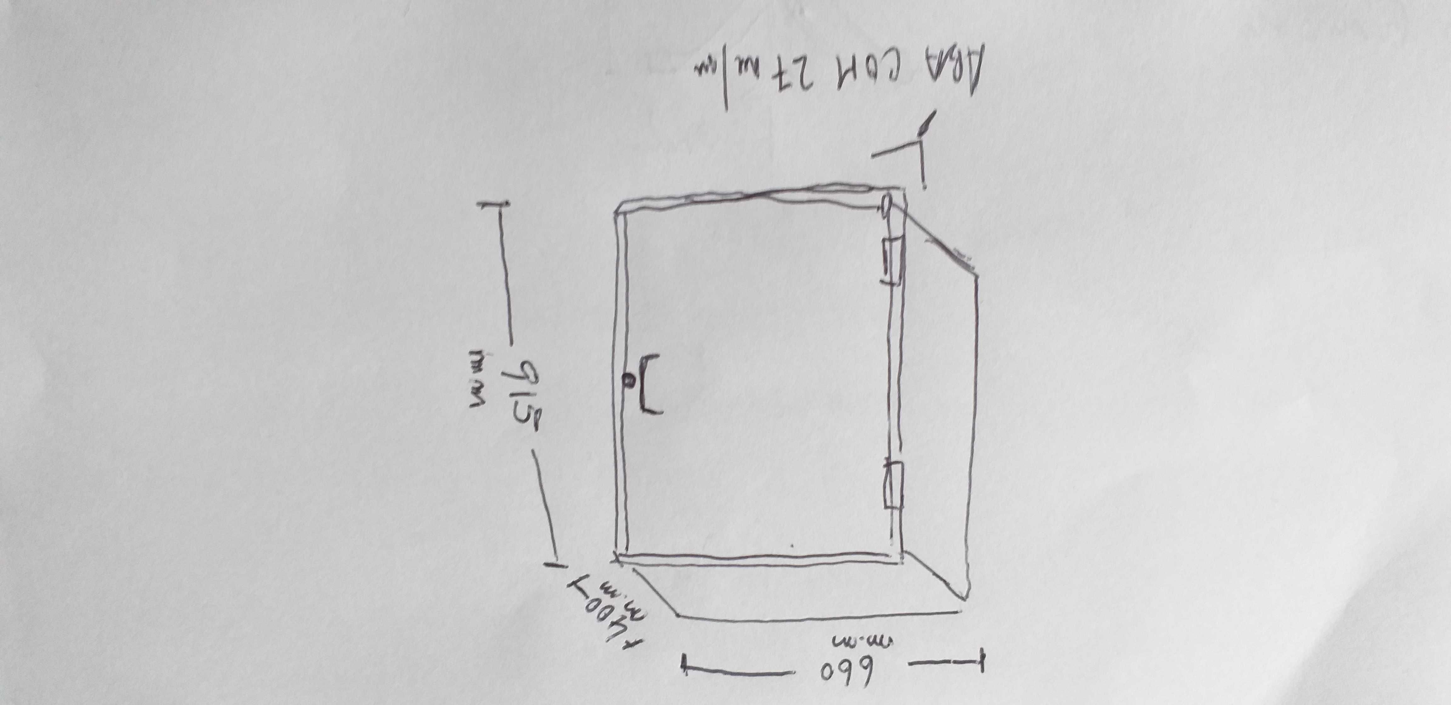 Armário de inox com porta imbutir