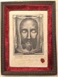 Relicário Sta. Verónica - Arte Sacra - Rosto de Cristo - Vaticano 1888