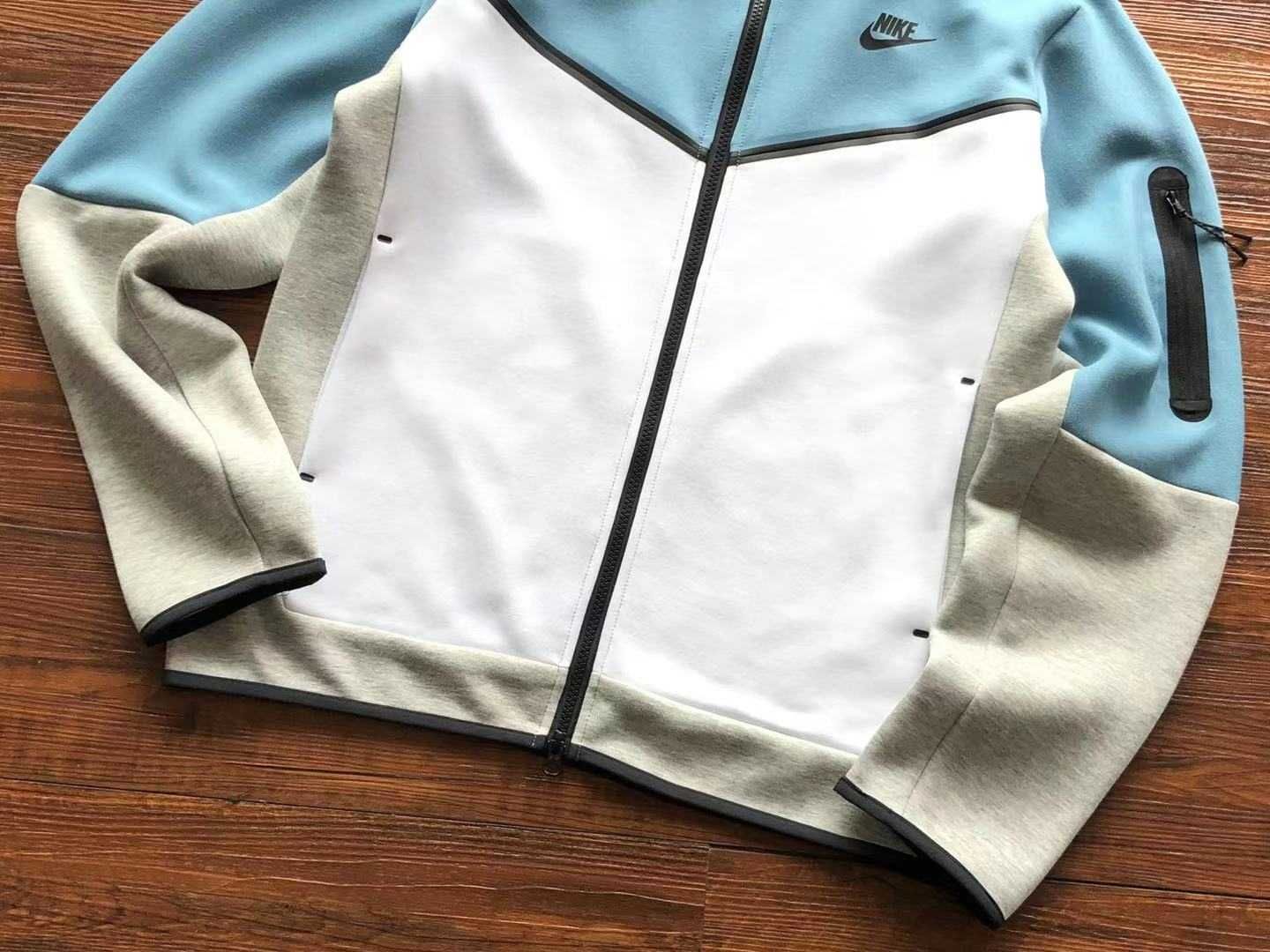 Зіп худі Nike tech fleece Baby Blue найк теч фліс S-XL