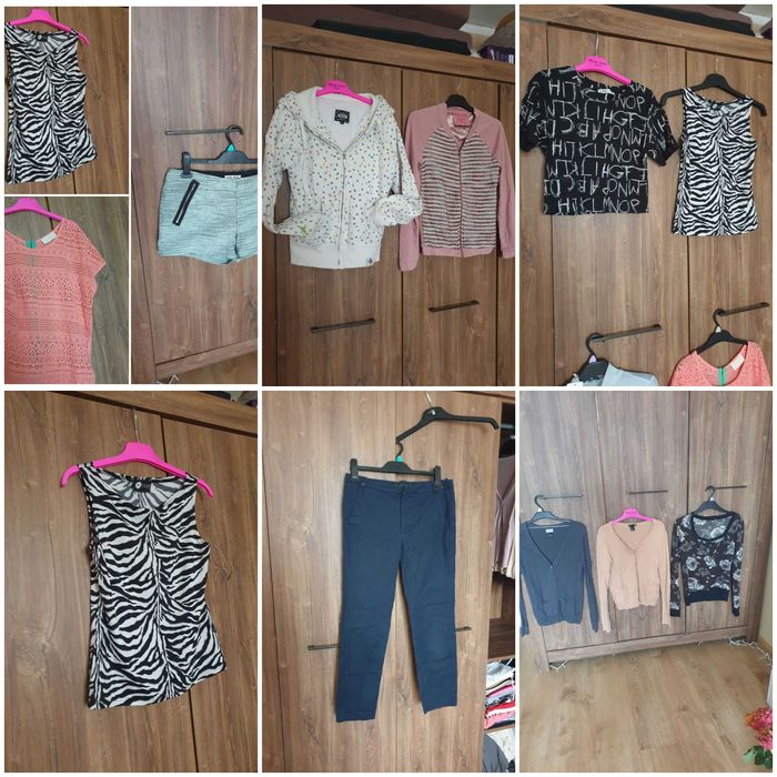 Zestaw ubran paczka S/M bluzki sweterki spodenki sukienki paka