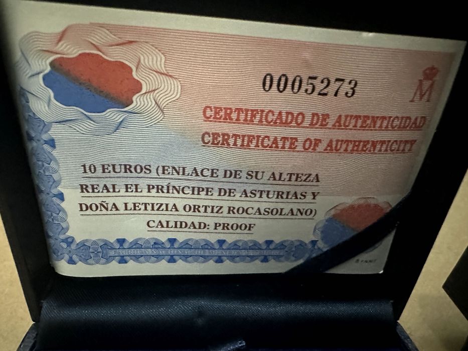 2 moedas 10 Euro Espanha Prata Proof