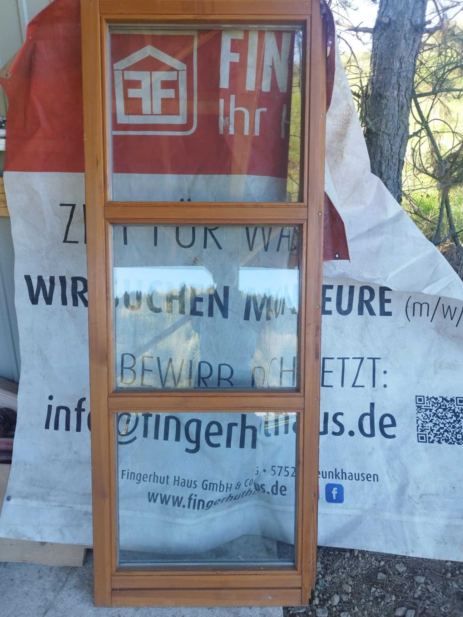 4 skrzydła okien z podwójną szybą, bez futryny