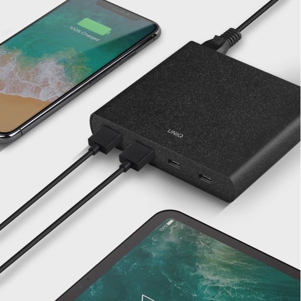 Stacja Ładowania UNIQ Surge 90W z USB-C PD 3.0 & Quick Charge 3.0