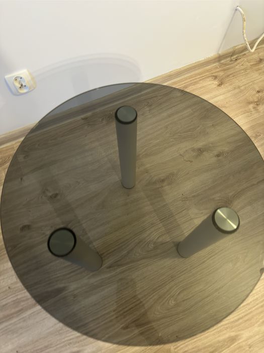 Stolik ze szklanym blatem 60cm