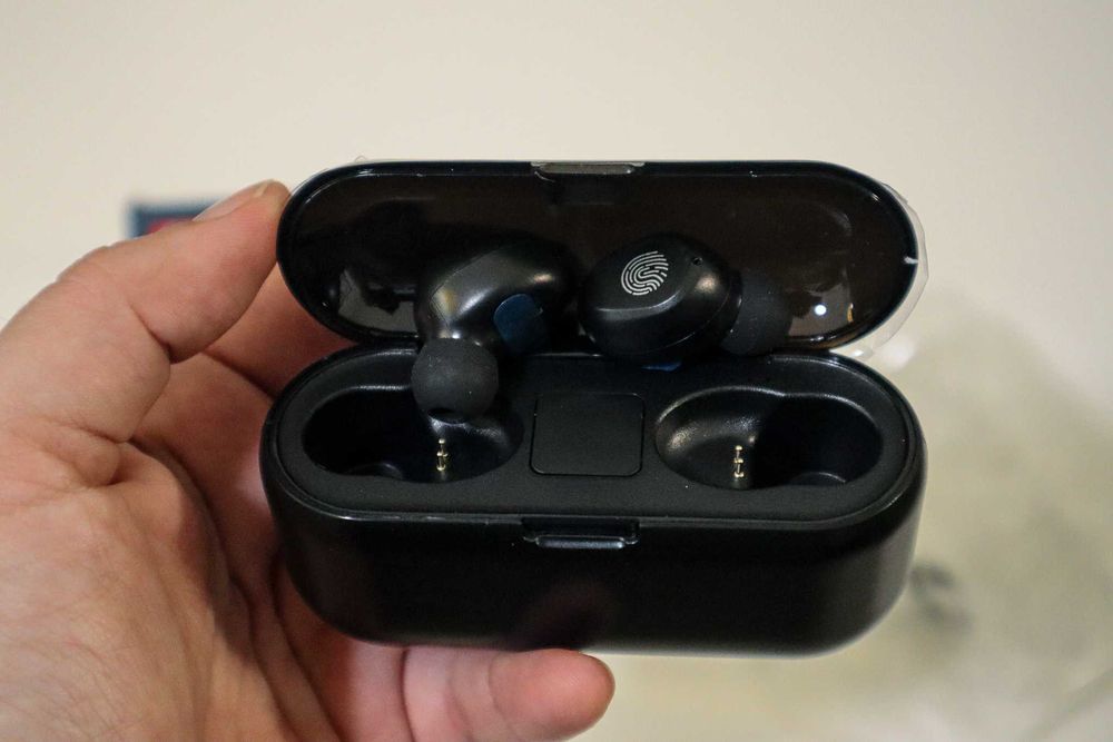 Earphones powerbank wireless pretos TWS F9