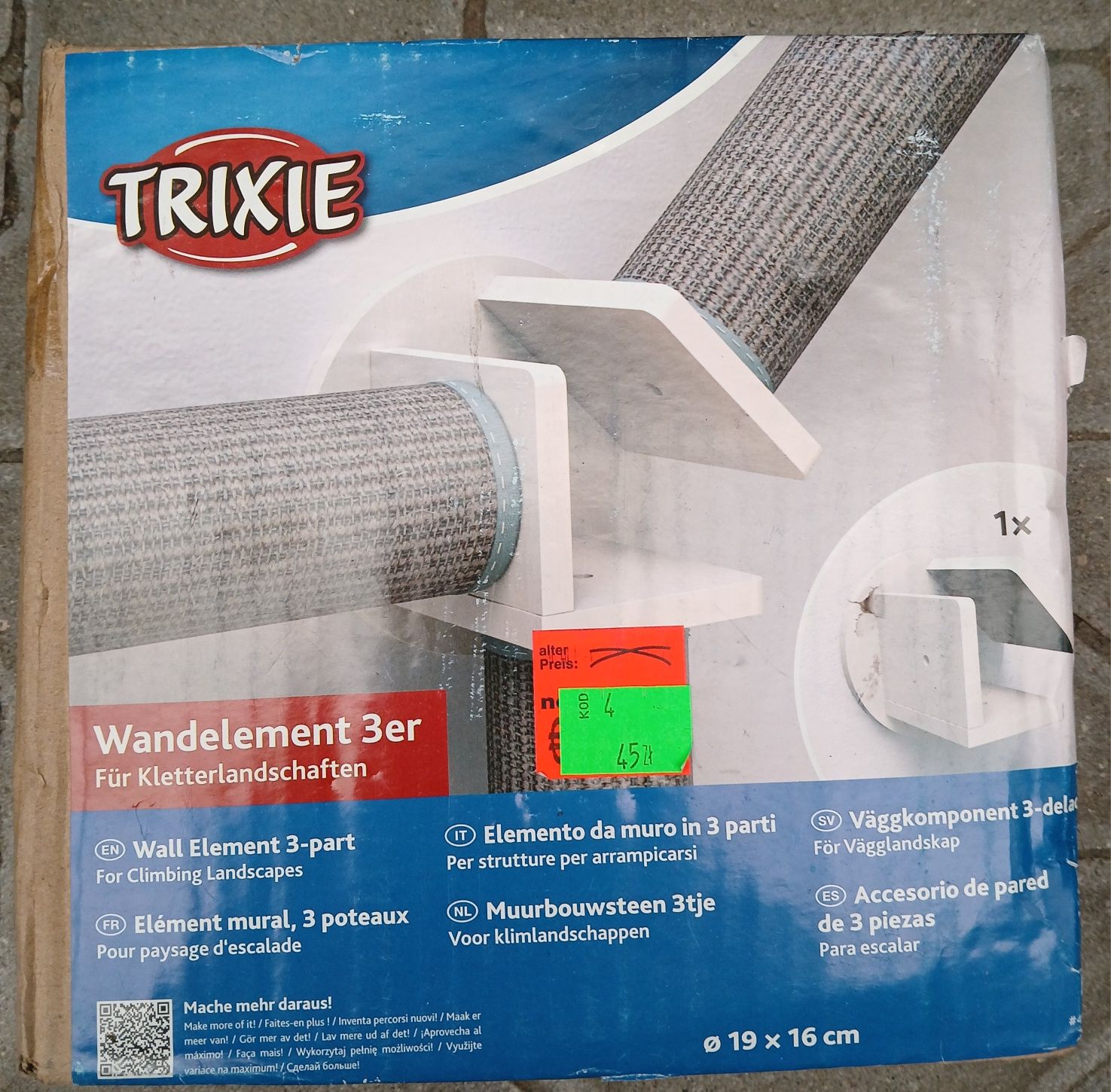 Element ścienny do wspinaczki dla kota trixie
