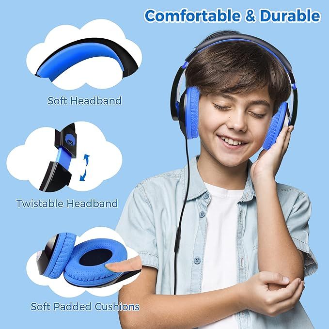 rockpapa comfort +  słuchawki nauszne niebieskie vv