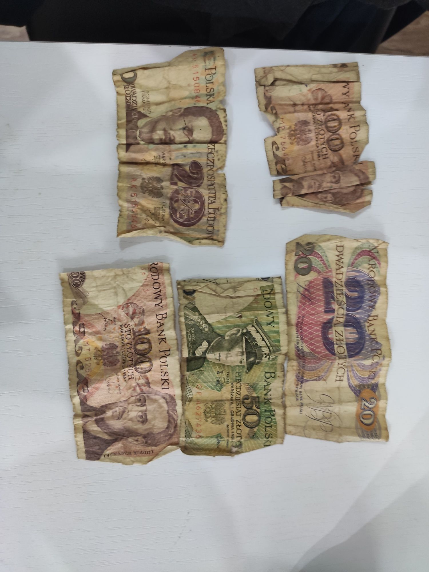 Banknoty stare 20,50,100zł