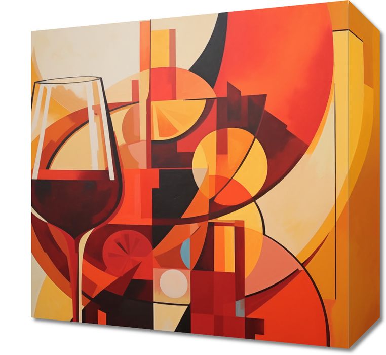 Obraz 30x30cm Wieczorne Gdybanie przy Winie
