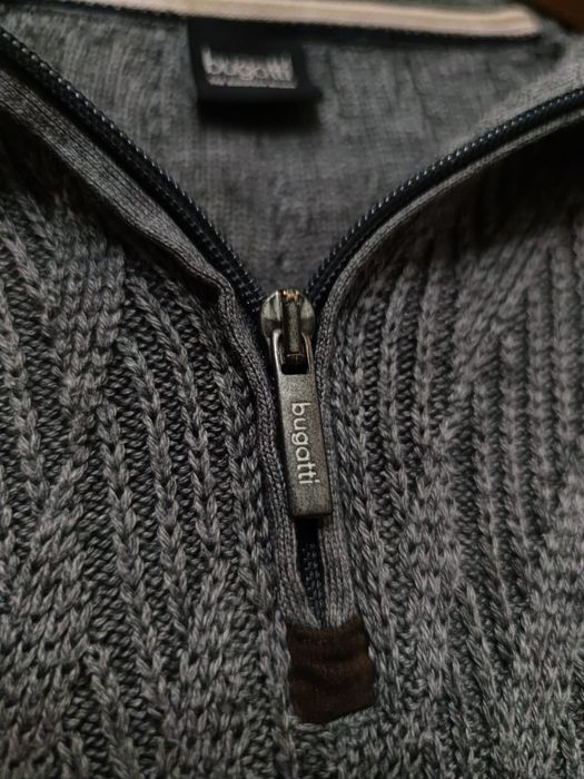 Sweter sweterek L Bugatti męski cotton baumwolle bawełna wełna classic