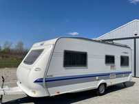 Hobby 540 Prestige  540 Prestige garażowana w hangarze, mover, Izabella 6x3,5m+sofa rattan