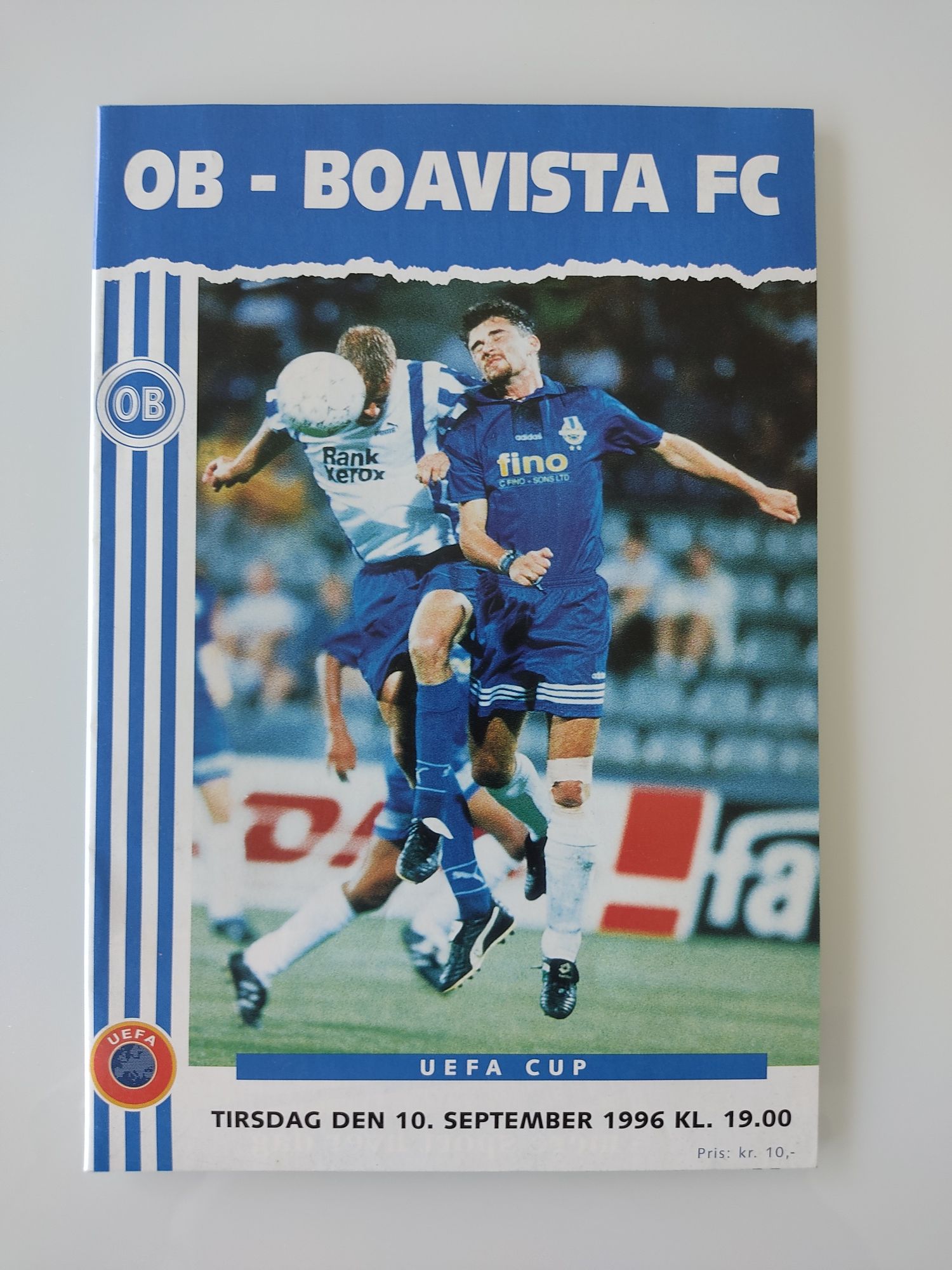 Programa Odense Boavista UEFA 1996/97